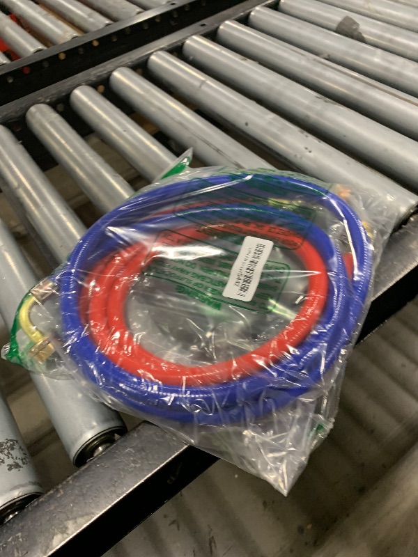 Photo 1 of Cenipar 6 Feet Rubber Washing Machine Hoses with 90 Degree Elbows Burst Proof (Pack of 2) For Hot and Cold Water 3/4" NPT Connection Water Supply Lines for All Washing Machine