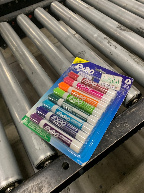 Photo 1 of EXPO Low Odor Dry Erase Markers Chisel Tip Assorted Colors 8 Count