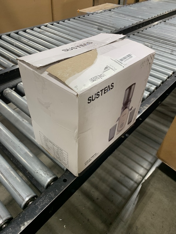 Photo 1 of SUSTEAS Cold Press Juicer, 5.3" Feed Chute Slow Masticating Machines with 300W, Fit Whole Fruits & Vegetables, Easy to Clean, High Juice Yield, White