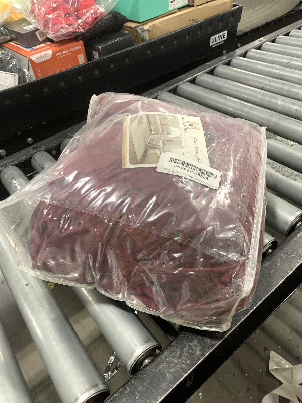 Photo 1 of H.VERSAILTEX Stretch Velvet Loveseat Covers for 2 Cushion Couch Covers for Living Room Sofa Covers Slipcovers with Non Slip Straps Bottom, Ultra Thick Comfy Velour (Width 58"-72", Burgundy)