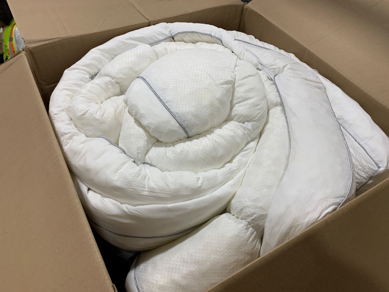 Photo 1 of Decroom 4 Inch Memory Foam Mattress Topper King Size, Filled with Breathable Memory Foam Pillow Topper, Soft Fluffy Supportive Bed Mattress Pad for Back Pain Relief, 80x78x4 Inch