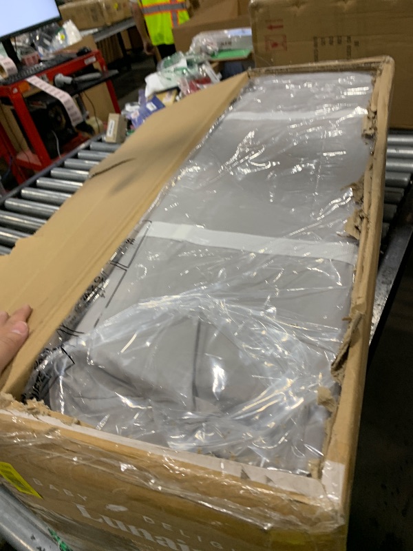 Photo 1 of Baby Delight Lunaire Full Size Crib | Breathable Mesh Baby Crib | Tool-Free Assembly Baby Bed | Pebble Grey