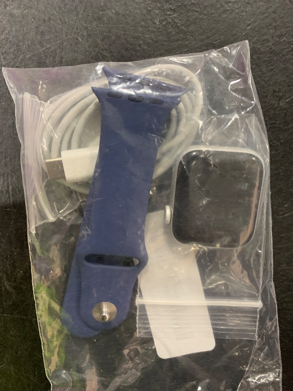 Photo 1 of Apple Watch SE (2nd Gen) [GPS 40mm] Smartwatch with Silver Aluminum Case with Denim Sport Band S/M. Fitness and Sleep Trackers, Crash Detection, Heart Rate Monitor, Retina Display