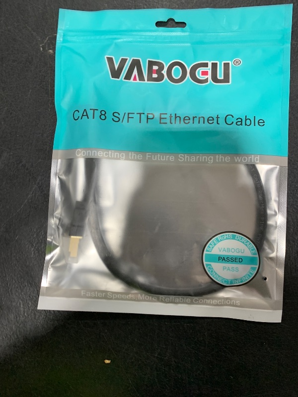 Photo 1 of Cat 8 Ethernet Cable, 1.5Ft 3Ft 6Ft 10Ft 15Ft 20Ft 30Ft 40Ft 50Ft 60Ft 100Ft Heavy Duty High Speed Internet Network Cable, Professional LAN Cable Shielded in Wall, Indoor&Outdoor