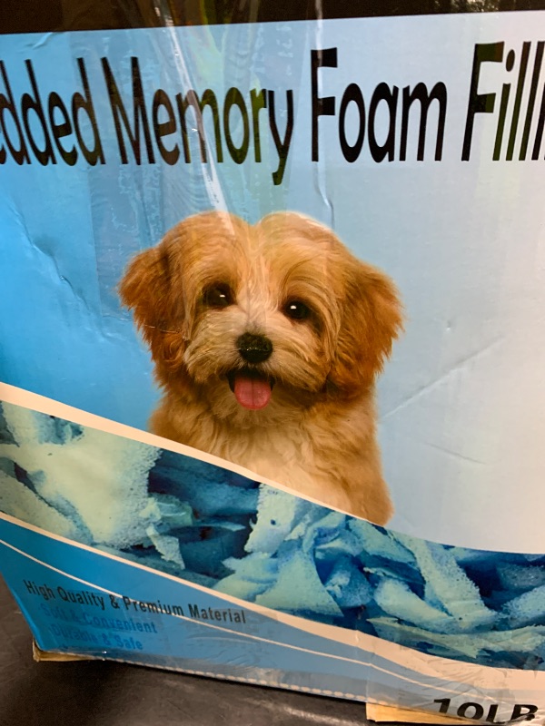 Photo 1 of DR.DUDU 10lbs Shredded Memory Foam Filling for Bean Bag Filler, Soft and Convenient Pillow Stuffing Foam for Couch Cushion Dog Bed Chair Arts Crafts, Added Gel Particles
