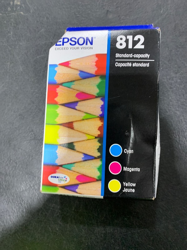Photo 1 of EPSON 812 DURABrite Ultra Ink Standard Capacity Color Combo Pack (T812520-S) Works with WorkForce Pro WF-7310, WF-7820, WF-7840, WorkForce EC-C7000