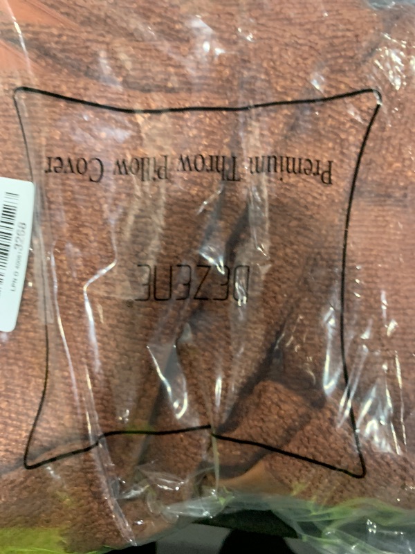 Photo 1 of Pack of 2 Faux Leather Boucle Throw Pillow Covers 20"x20" Rust Chic Accents Textured Square Decorative Pillow Cases for Living Room Couch Bed Farmhouse Boho Home Decor