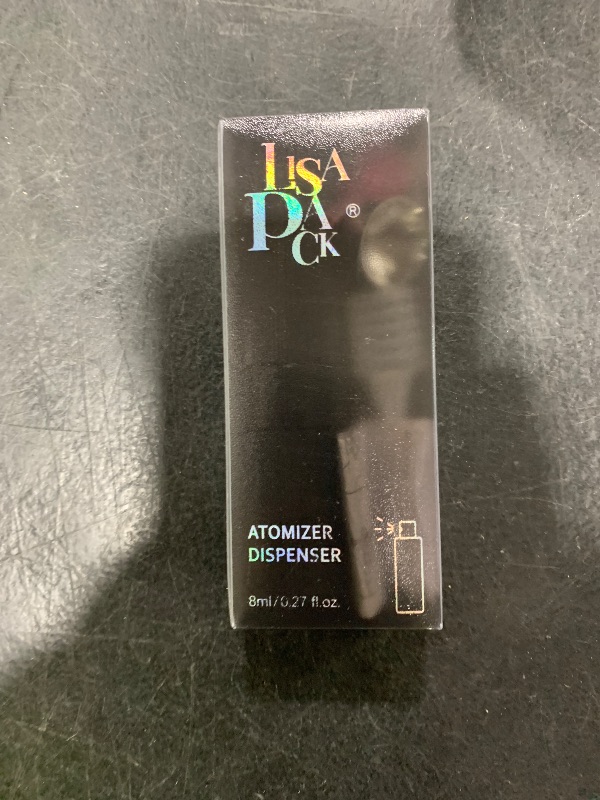 Photo 1 of LISAPACK 8ml Perfume Atomizer Spray Bottle, 1pcs Travel Cologne Sprayer Refillable, Empty Mini Portable Perfume Dispenser (Black)