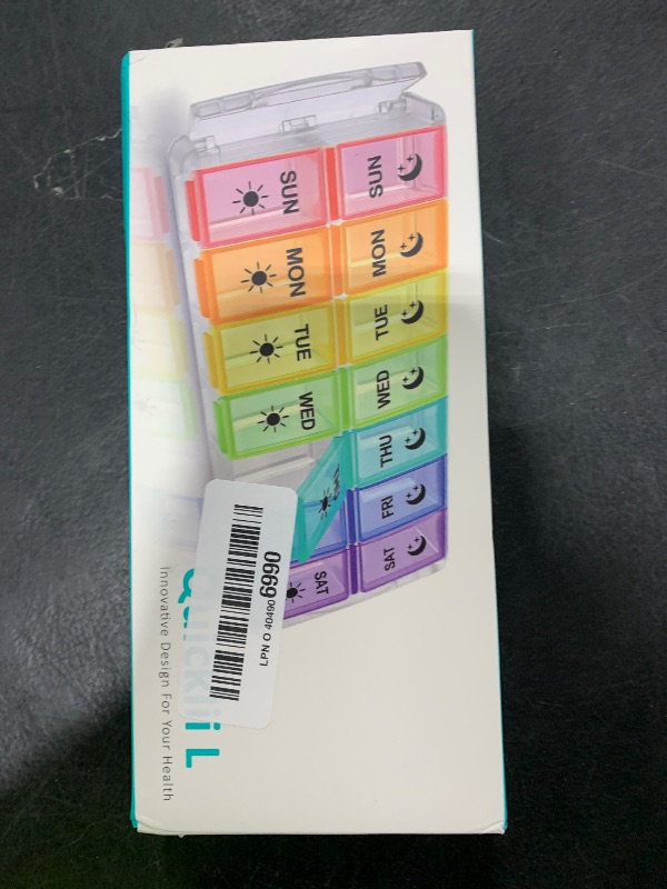 Photo 1 of Pill Organizer 2 Times a Day, Fullicon Quick Fill Large Weekly AM PM Pill Box, Medicine Organizer 7 Day, Daily Pill Cases - Rainbow (Patent Registered)