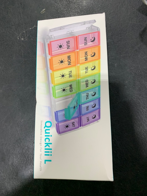 Photo 1 of Pill Organizer 2 Times a Day, Fullicon Quick Fill Large Weekly AM PM Pill Box, Medicine Organizer 7 Day, Daily Pill Cases - Rainbow (Patent Registered)