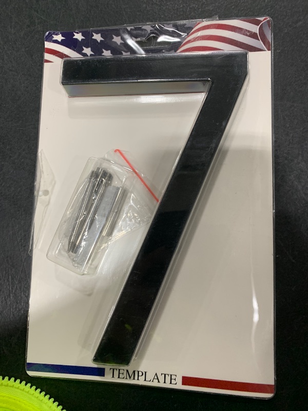 Photo 1 of 7 Inch Black House Numbers, Floating Flush Mount Aluminum Address Numbers, Modern Metal Numbers for Houses – Large, Weatherproof, Easy to Install