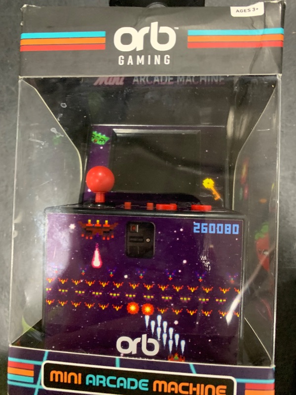 Photo 1 of Orb - Mini Arcade Machine, 240 in-Built Games, 8-Bit Retro Arcade Games, 2.5” Full Colour Screen, 8-Way Joystick, 2 Buttons, Volume Control