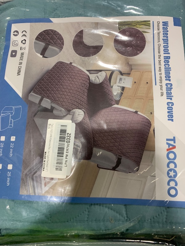 Photo 1 of TAOCOCO 100% Waterproof Recliner Cover - Recliner Cover with Non-Slip Granule, Recliner Chair Covers with Elastic Band, Recliner Chair Covers for Reclining Chair (Light Blue,Small-22'')