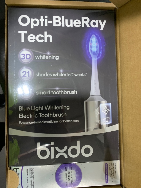 Photo 1 of bixdo Whitening Electric Toothbrush for Adults, Professional 460nm Whitening Blue Light Tech, 31,000VPM Sonic & Oscillating Cleaning with Smart AI Sensor, 6-Month Long-Lasting Battery