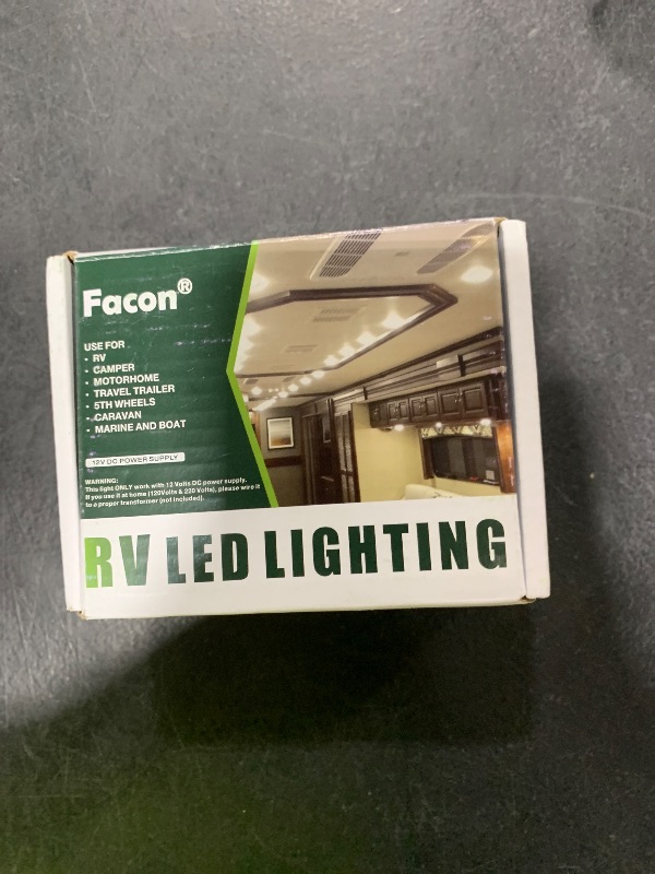 Photo 1 of Facon 3Inch LED RV Puck Light with Quick Connector, DLFST3-008-MC/RVR3L-MC, Full Aluminum Recessed Mount Down Light, 12V Interior Light for RV Motor-Homes Camper Caravan Trailer Boat
