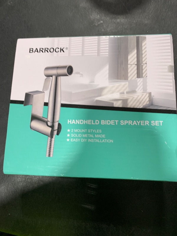 Photo 1 of BARROCK Bidet Sprayer for Toilet, Handheld Jet Spray for Existing Toilets with Bidet Hose, Adjustable Water Pressure Muslim Shower, Stainless Steel Cloth Diaper/Feminine Wash Sprayer Matte Black