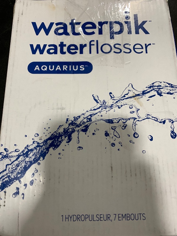 Photo 1 of Waterpik Aquarius Water Flosser For Teeth Cleaning, Gums, Braces, Dental Care, Electric Power With 10 Settings, 7 Tips For Multiple Users And Needs, ADA Accepted, Blue WP-663, Packaging May Vary