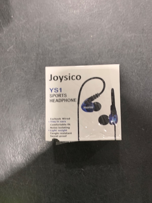 Photo 1 of Joysico Wired Over Ear Earbuds for Kids Women Small Ears, Sport in-Ear Headphones Earhook Earphones for Running Exercise Jogging, Ear Buds with Case Microphone and Volume for Cell Phones Laptops Blue