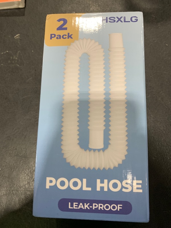 Photo 1 of Pool Hoses for Above Ground Pools, 1.25 x 51 Inch Hose for Filter Pump, Compatible with Filter Pump 607, 637 (2 Hoses + 4 Metal Clamps)