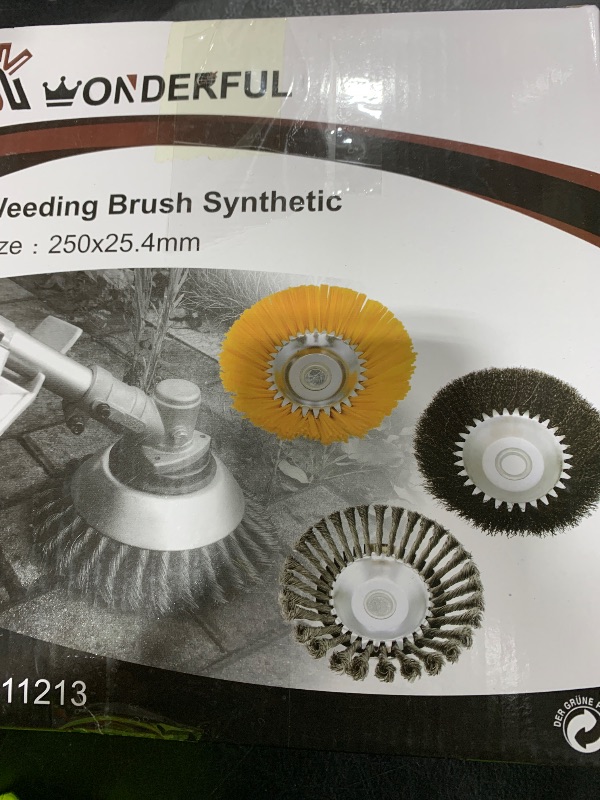 Photo 1 of vidica 10 Inch Weed Eater Attachments, Steel Wire Weed Wacker Blade with Universal Adapter Kits, Indestructible Wire Brush Cutter Blade, Wire Wheel Trimmer Head Replacement for Moss, Weed Removal