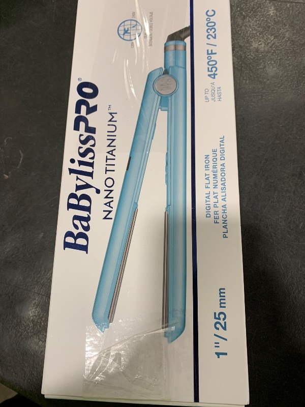 Photo 1 of BaBylissPRO Nano Titanium Flat Iron Hair Straightener, 1" Digital Hair Straightener Iron for Professional Salon Results and All Hair Types