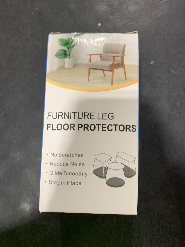 Photo 1 of 24 Pcs Chair Leg Floor Protectors for Hardwood Floors Silicone Covers to Protect Wood Tile Floors Felt Pads Furniture Leg Caps Anti-Scratch Reduce Noise (Fit:1.3"-2")