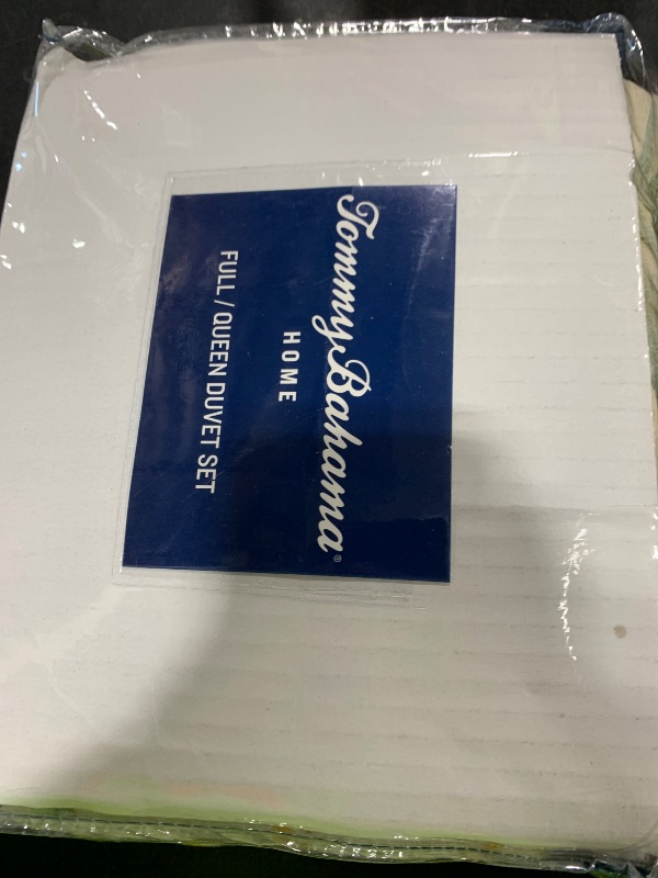 Photo 1 of Tommy Bahama - Queen Duvet Cover Set, Cotton Bedding with Matching Shams & Button Closure, All Season Home Decor (Bakers Bluff Blue, Queen)