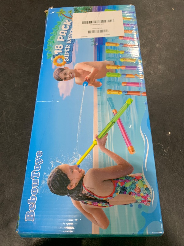 Photo 1 of 18pcs Water  Blaster Toys - 6 Colors Water Squirter for Kids 40ft Squirt Gun for 3-6-8-12 Girls BoysTeens Adults, Water Blaster for Swimming Pool Beach Oceans Summer Party Games Yards Outdoor