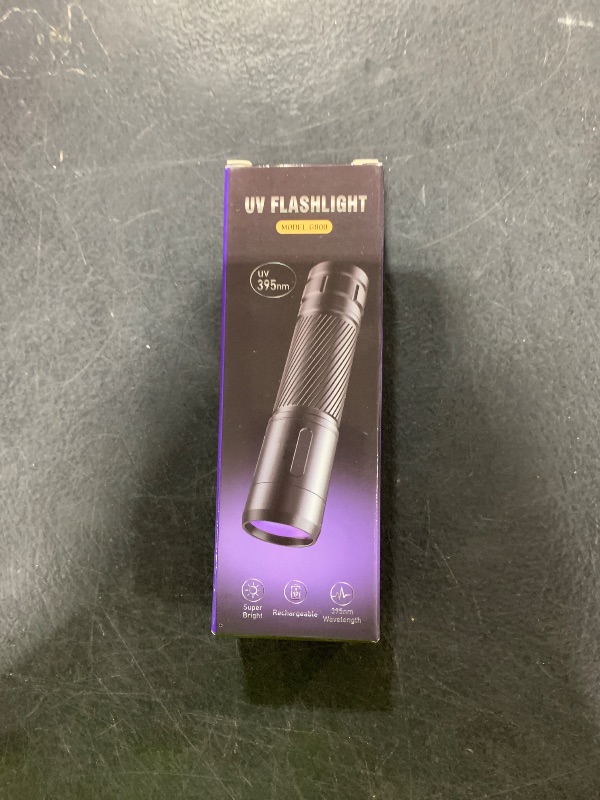 Photo 1 of RECHOO Black Light UV Flashlight, 395nm Blacklight Rechargeable Flashlights UV Light, Portable Mini Black Light for Pet Urine Detection, Bed Bug, Dry Stains, Resin Curing, Scorpions Finder
