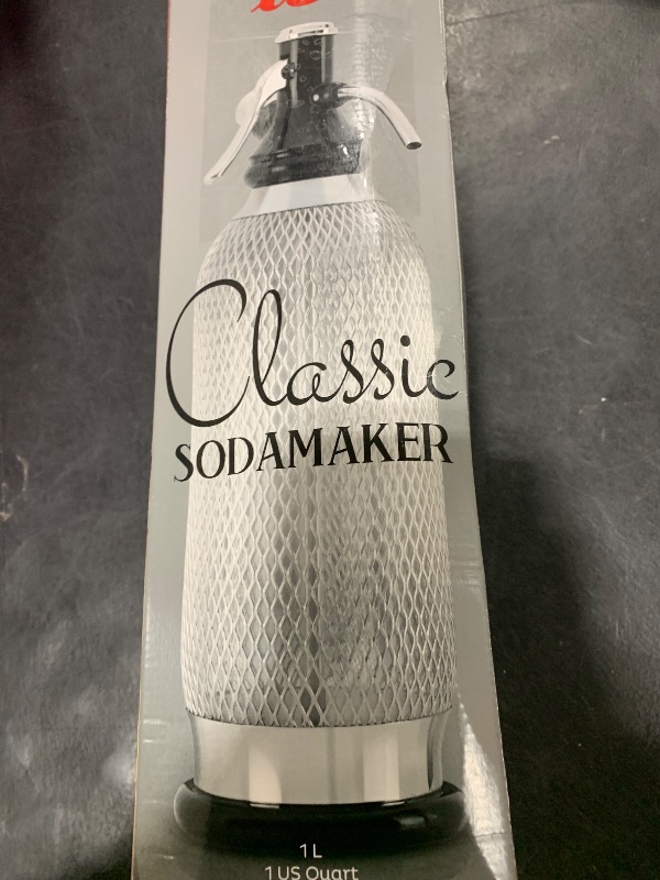 Photo 1 of iSi North America Classic Sodamaker, 1 Quart - Stainless Steel Carbonation System for Sparkling Water, Fresh Beverages, Handcrafted Cocktails - Portable & Professional Soda Maker for Restaurant Use