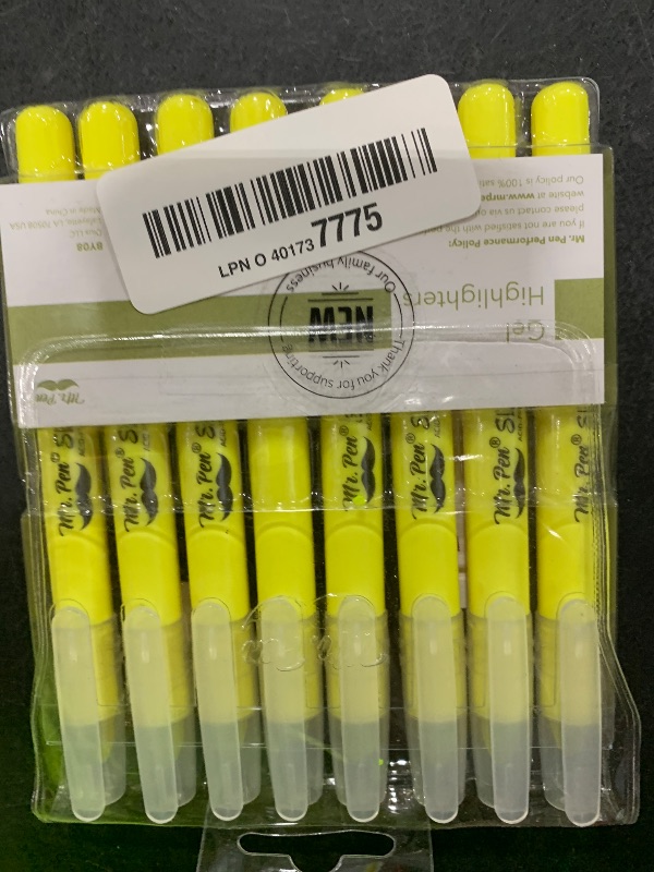Photo 1 of Mr. Pen- No Bleed Gel Bible Highlighters, Yellow, Pack of 8