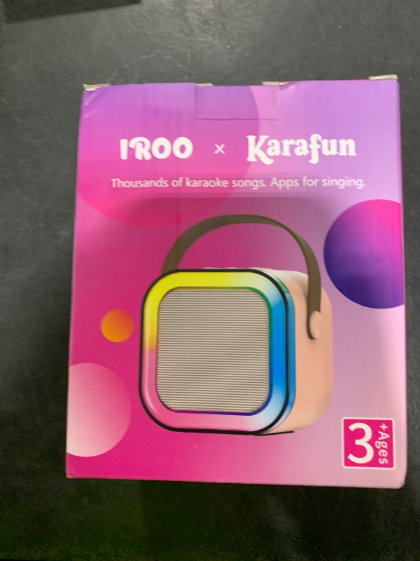 Photo 1 of IROO Mini Karaoke Machine for Kids, 2025 TOP Toys Birthday Gifts Ideas for Girls Ages 4, 5, 6, 7, 8, 9, 10, 12+ Years Old, Portable MP3 Player with 2 Wireless Mics for Party