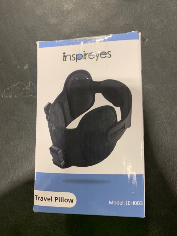 Photo 1 of Inspireyes Travel Pillows for Airplanes, Airplane Pillow with Sleep Eye Mask, Comfortable Travel Essentials for Long Flight, Car Trip, 360° Headrest, Royal Blue