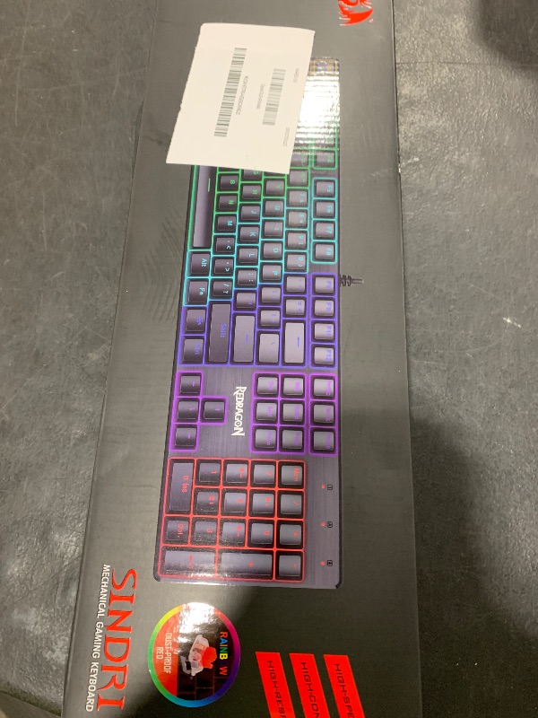 Photo 1 of Redragon Mechanical Gaming Keyboard Wired, 11 Programmable Backlit Modes, Hot-Swappable Red Switch, Anti-Ghosting, Double-Shot PBT Keycaps, Light Up Keyboard for PC Mac