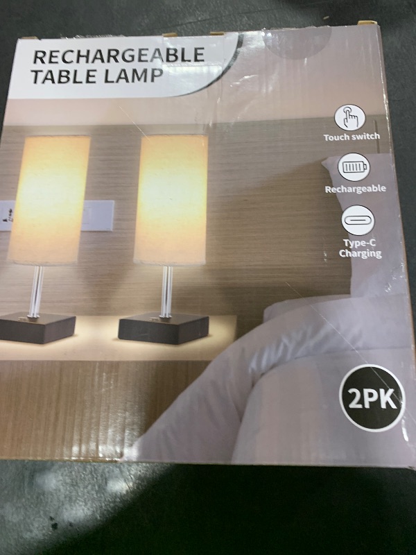 Photo 1 of PLMMY Cordless Table Lamp, Battery Operated Lamp Touch Dimmable,Rechargeable Lamp for NightStand, Battery Powered Wireless Table Lamp for Decor, Living Room, Dorm-2Pack