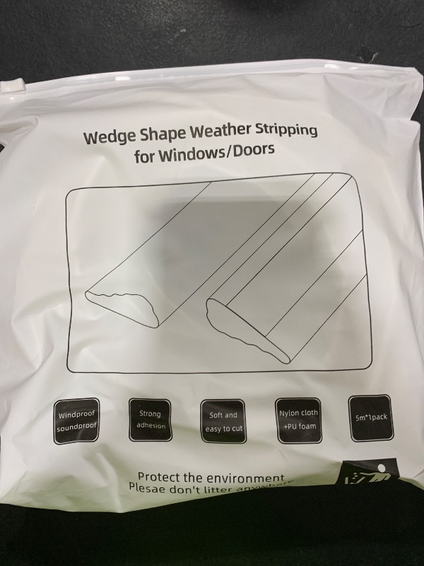 Photo 1 of 196” Wedge-Shape Foam Window Weather Stripping Door Seal Strip,Soundproofing Frame Winter Insulation Tape for Exterior Front Door,Noise Cancelling Window Inserts,Door Gap Filler Light Blocker,White