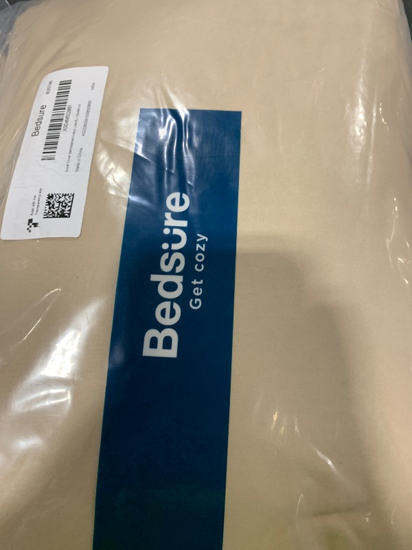 Photo 1 of Bedsure Deep Beige Oversized King Duvet Cover - 3 Pieces Prewashed Cotton-Like Extra Soft Bedding Set, Includes 1 Duvet Cover 120x98 Inches with Zipper Closure & 2 Pillow Shams, Comforter Not Included