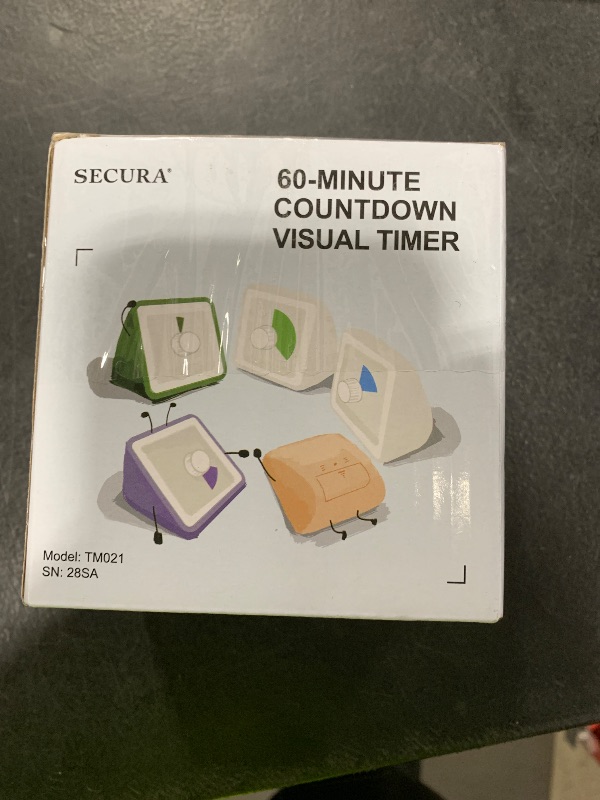 Photo 1 of Secura 60-Minute Visual Timer, Classroom Timer, Countdown Timer for Kids and Adults, Time Management Tool for Teaching (Violet & Violet)