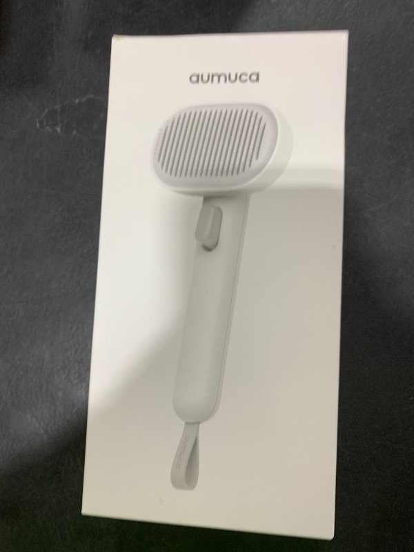 Photo 1 of Aumuca Cat Brush for Shedding, Cat Brushes for Indoor Cats, Cat Brush for Long or Short Haired Cats, Cat Hair Brush Cat Grooming Deshedding Brush for Dog Kitten Horse Massage Removes Loose Fur, White
