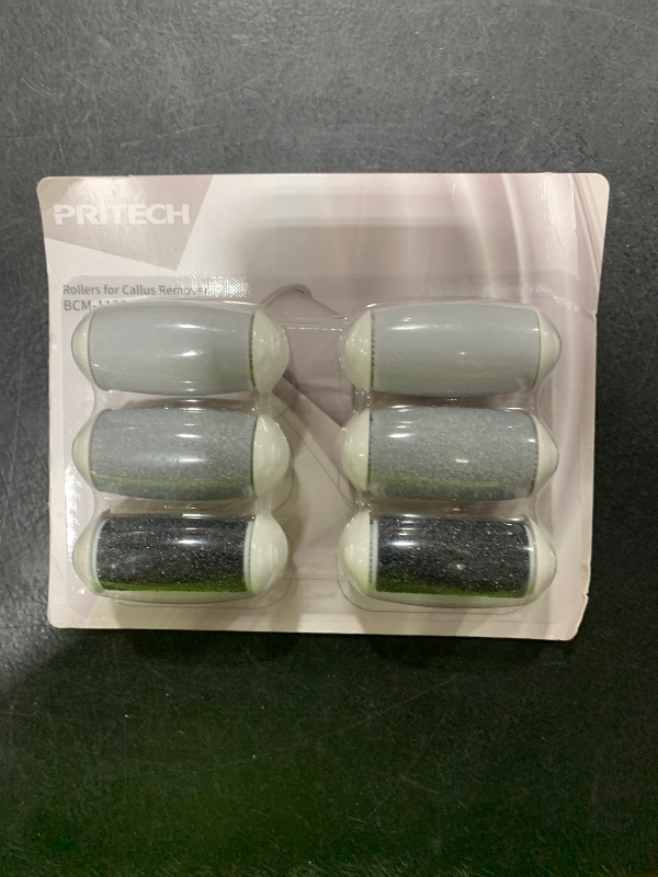 Photo 1 of PRITECH Callus Removers 6 Pack Replacement Rollers Heads for Electric Feet File Pedicure Tools, 2 Extra Coarse, 2 Regular Coarse, 2 Fine Coarse Refill Rollers (1138-White/1138-Pink/1138-Black)