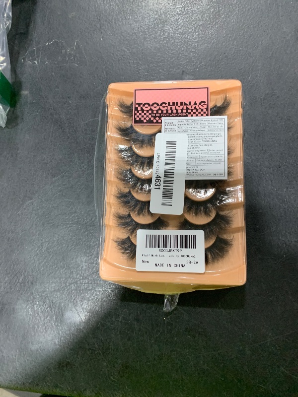 Photo 1 of Fluff Mink Lashes Wispy False Eyelashes 18mm Thick Volume Faux Mink Lashes 7 Pairs Curly Fake Eyelashes Multipack by TOOCHUNAG