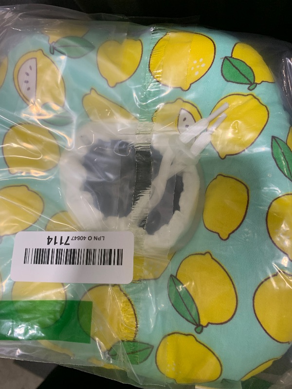 Photo 1 of Seyezo Cat Cone Collar Soft, Adjustable Cat Recovery Collars Kitten Cones to Stop Licking, Cute Donut Neck Collar After Surgery, Elizabethan Collar for Cats After Spay (Green Lemon, Small)