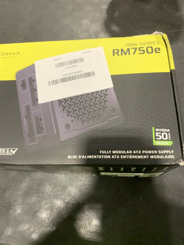 Photo 1 of CORSAIR RM750e (2025) Fully Modular Low-Noise ATX Power Supply with 12V-2x6 Cable – ATX 3.1 & PCIe 5.1 Compliant, Cybenetics Gold Efficiency, 105°C-Rated Capacitors, Modern Standby Mode – Black