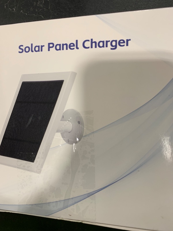 Photo 1 of Solar Panel for Ring Camera, 4W Solar Charger Compatible with Ring Spotlight &Stick Up Outdoor Cam Battery, 10FT/3M Long Cable with USB-C to Ring Barrel Plug Adapter, Black