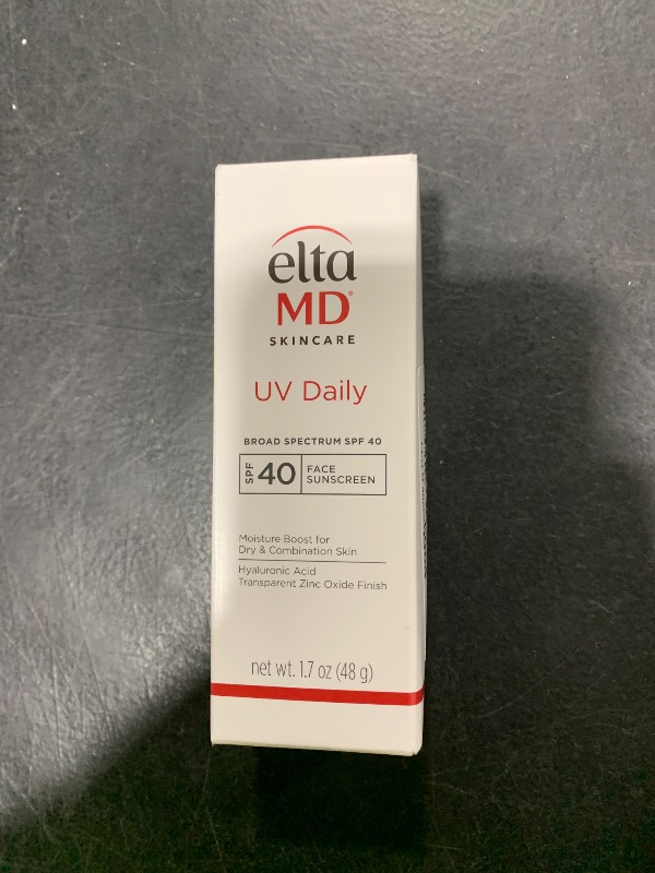Photo 1 of EltaMD UV Daily SPF 40 Face Sunscreen Moisturizer with Zinc Oxide, Daily Face Moisturizer with SPF, Sunscreen, For Dry Skin 1.7 oz Pump