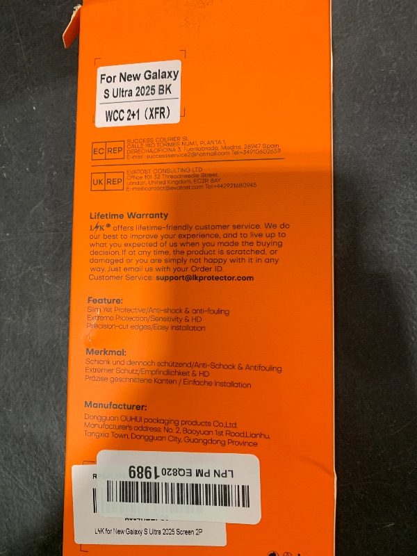 Photo 1 of L?K 2 Pack for Samsung Galaxy S25 Ultra Screen Protector Tempered Glass, [Auto Dust Removal] Full Coverage Mil-Grade Shatterproof Film for S25 Ultra 6.9'', 0 Bubble
