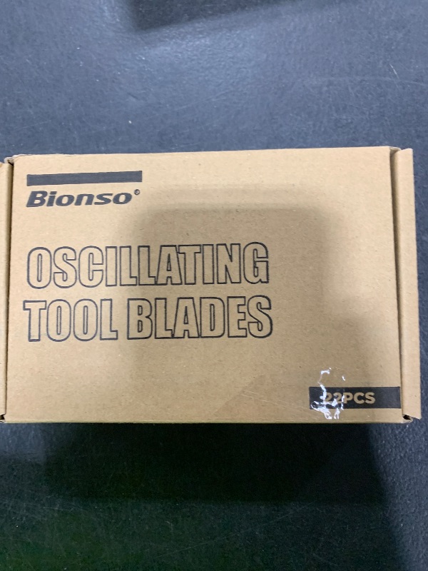 Photo 1 of Bionso 22PCS Titanium Oscillating Tool Blade Cuts Metal and Wood, Sharp and Durable Multitool Blades, Multi Tool Blades Kits, Oscillating Saw Blades Fit Dewalt Milwaukee Ryobi Makita Worx Rockwell Wen