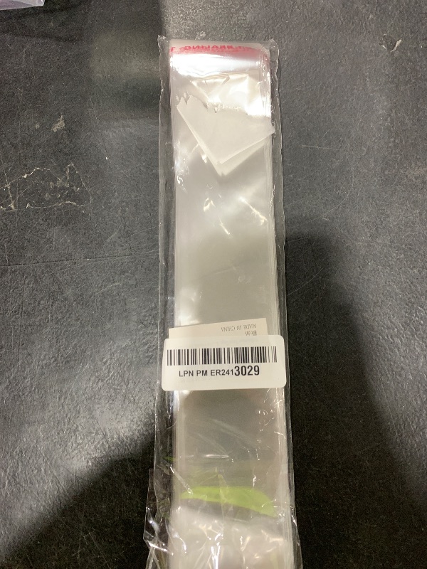 Photo 1 of 100 Pcs Self Sealing Cellophane Bags: 2x10 Inches Clear Pretzel Rod Resealable Pretzels Individual Bags for Packaging ICY Candy Treat Popsicle Cookies