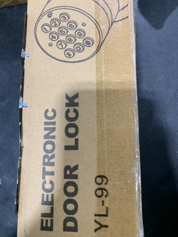 Photo 1 of Signstek Keyless Entry Door Lock, Door Knob with Keypad, Smart Code Door Lock, Mute Mode, Passage Function, Easy to Install, Satin Nickel