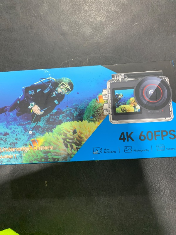 Photo 1 of ODDV 4K60FPS 30MP Action Camera with Front LCD and Touch Rear Screens, Underwater Camera with 64GB Memory Card, 132FT Waterproof Camera, EIS, 5X Zoom, WiFi Remote Control (Black)